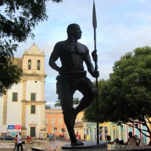 Homage of the former African king Zumbi who lead the first democracy of escaped slaves on Brazilian grounds in 1630